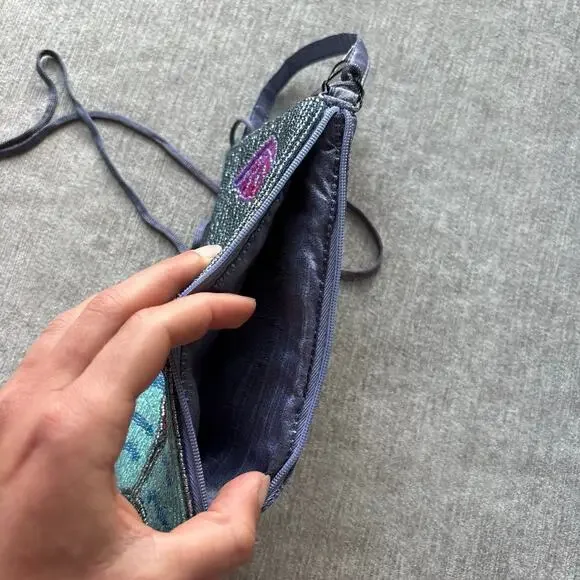 NWT Bamboo Trading Company Beaded Club Bag - Picture 3 of 7